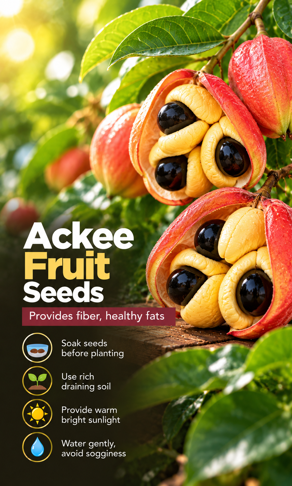 Grow a Taste of the Tropics: Ackee Fruit Seeds for a Beautiful Summer Garden