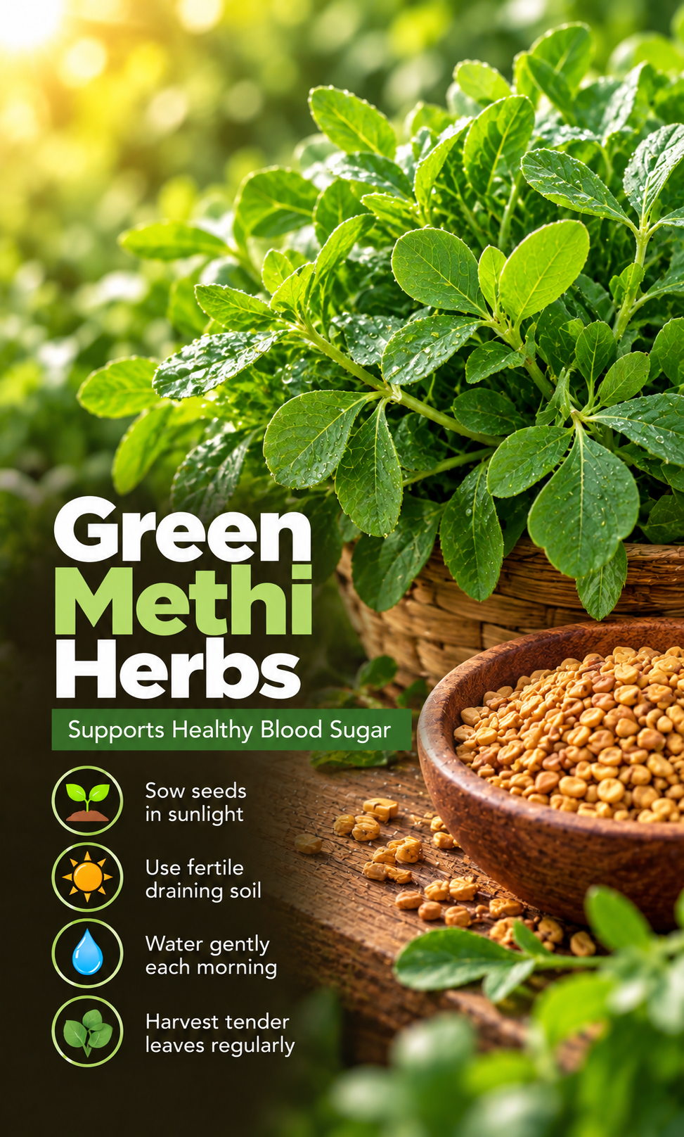 Grow Freshness, Harvest Happiness: Bring the Magic of Green Methi to Your Summer Garden!