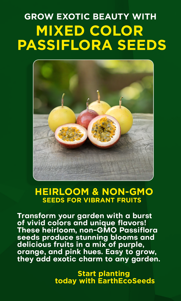 Mixed Color Passiflora Fruit Seeds – Add Exotic Beauty & Flavor to Your Garden