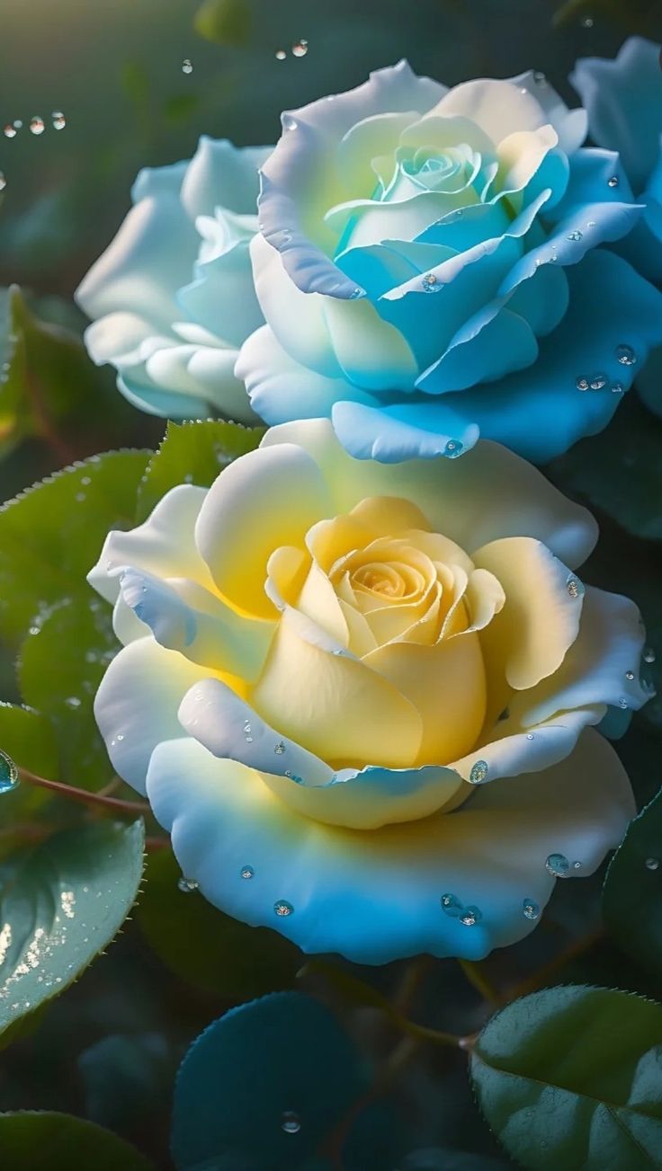 Yellow and Sky Blue Rose Flower Seeds for Planting – Heirloom, Non-GMO, High Germination Organic Garden Seeds for Home Garden