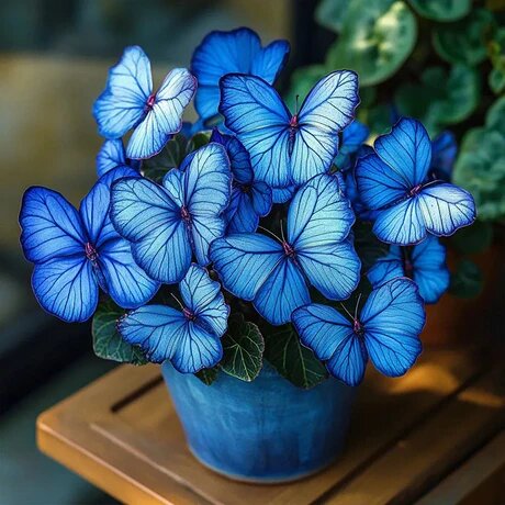 Grow Stunning Blue Neon Begonia Blooms with Butterfly-Like Charm