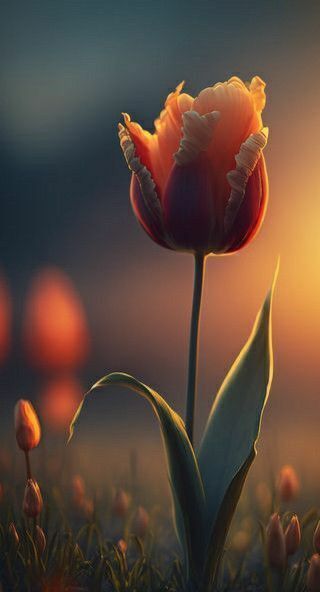 Orange Gray Tulip Flower seeds for Planting - Shade Tolerant, Heirloom & GMO Free Seeds for Home Garden | High Germination
