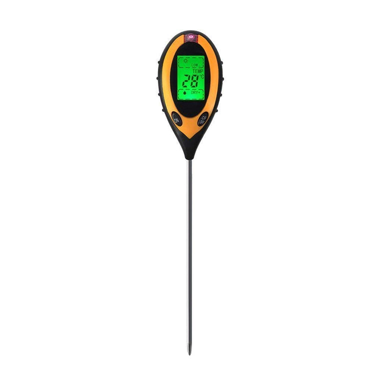 4-in-1 Soil Moisture & pH Meter – Digital Tester with Sunlight, Temp & LCD Display for Garden & Plants