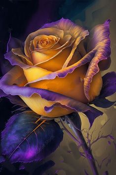Feston Purple Yellow Rose Flower Seeds for Planting – Heirloom Non-GMO, High Germination Organic Garden Seeds
