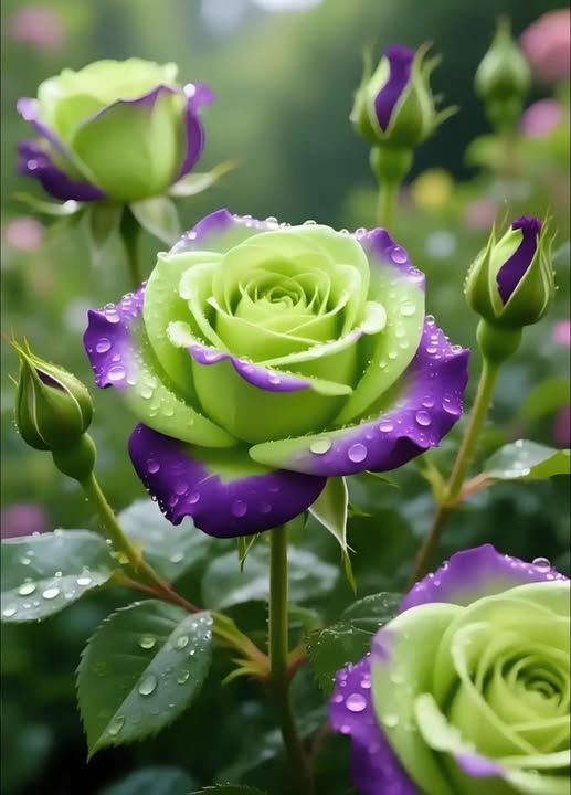 Purple Light Green Rose Flower Seeds for Planting – Heirloom, Non-GMO, High Germination Garden Seeds