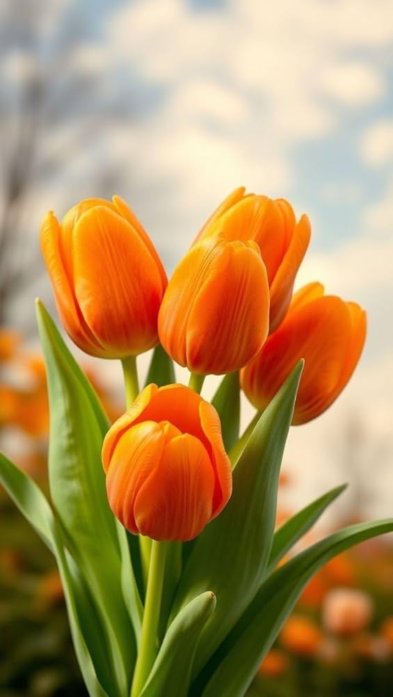 Orange Tulip Flower Seeds for Planting – Heirloom, Non-GMO, Shade Tolerant High Germination Variety
