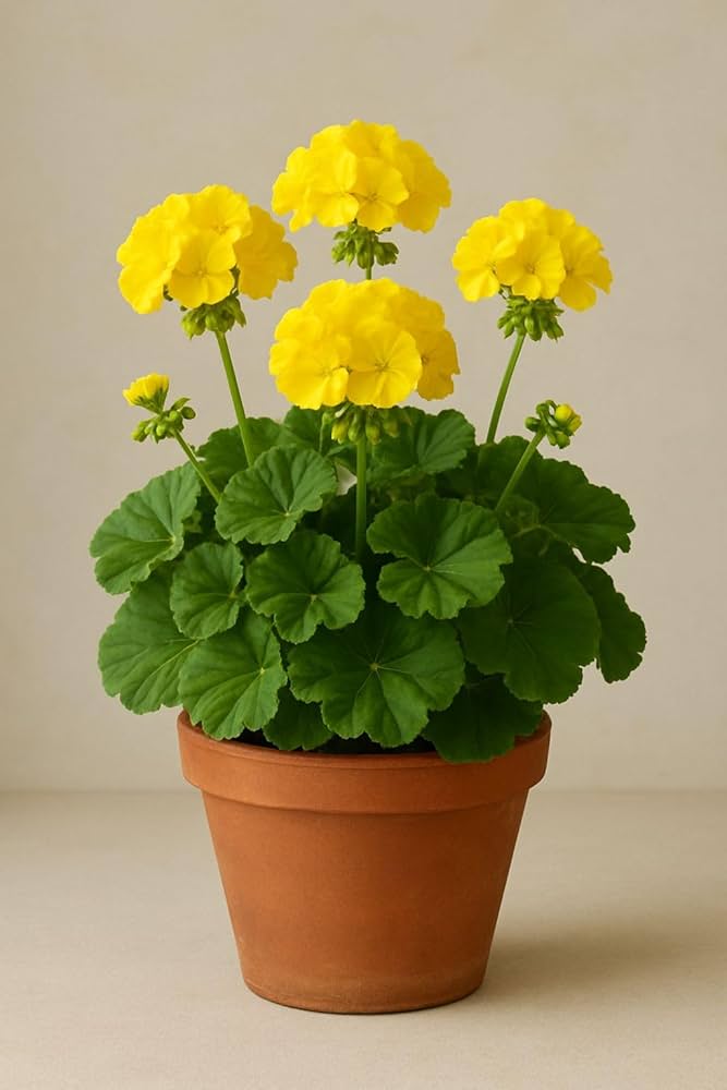 Light Yellow Geranium Flower Seeds for Planting – Heirloom, Non-GMO, High Germination Organic Garden Seeds