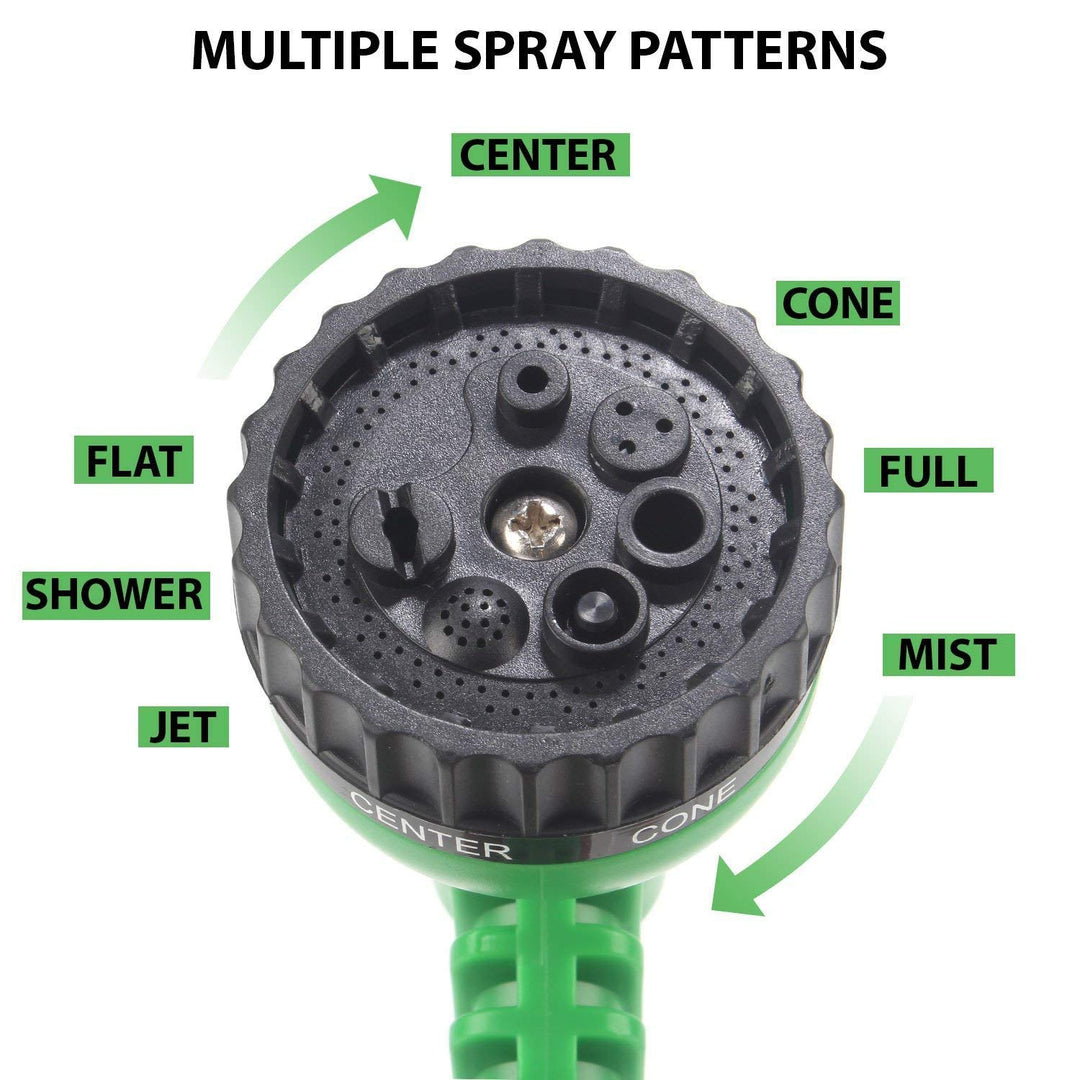 7-Pattern Garden Hose Nozzle – ABS Water Spray with Slip-Resistant Grip for Lawn, Plants & Car Wash