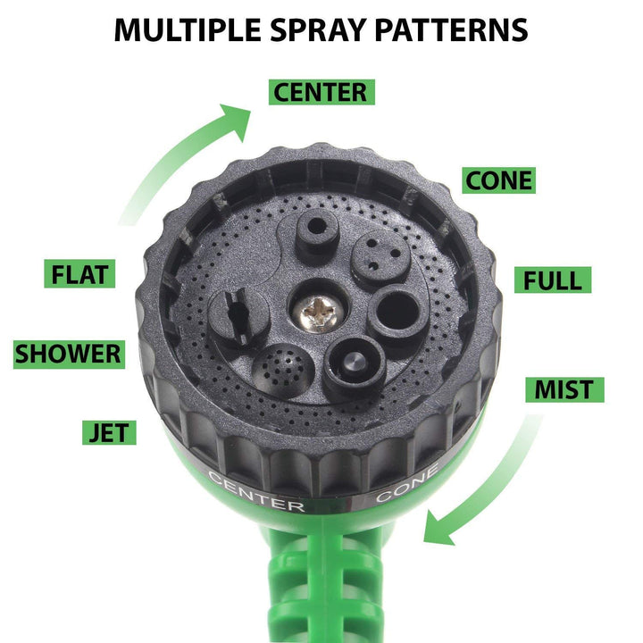7-Pattern Garden Hose Nozzle – ABS Water Spray with Slip-Resistant Grip for Lawn, Plants & Car Wash