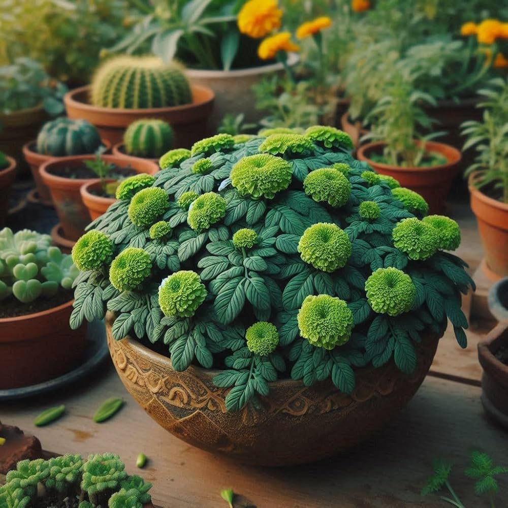 Green Marigold Seeds for Planting – Vibrant Colors, Heirloom, Non-GMO Organic Garden Seeds