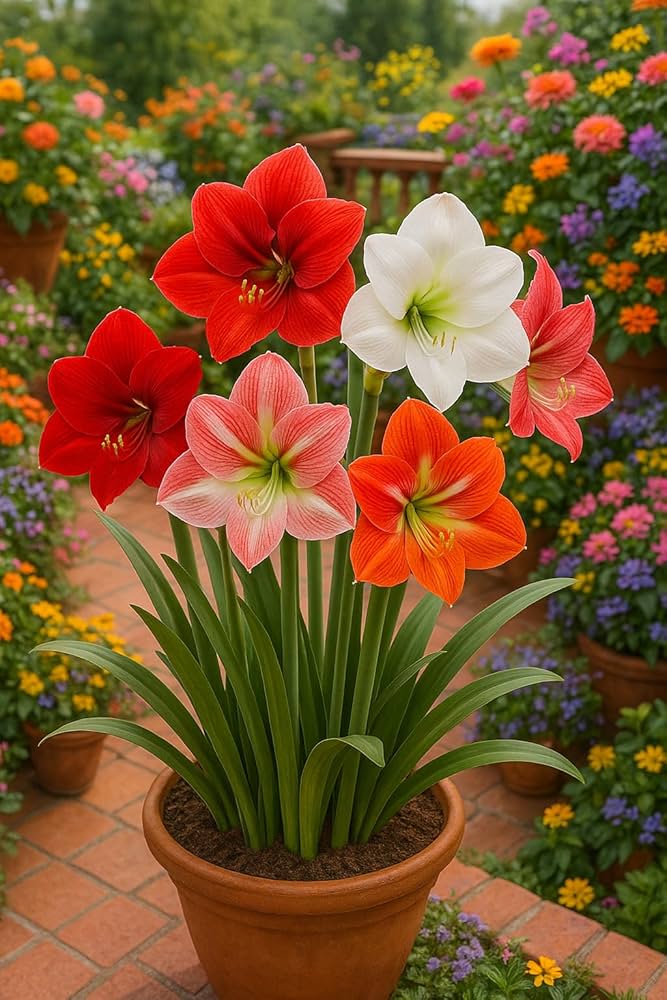 Amaryllis Flower Seeds for Planting – Colorful Heirloom, Non-GMO, High Germination Organic Garden Seeds