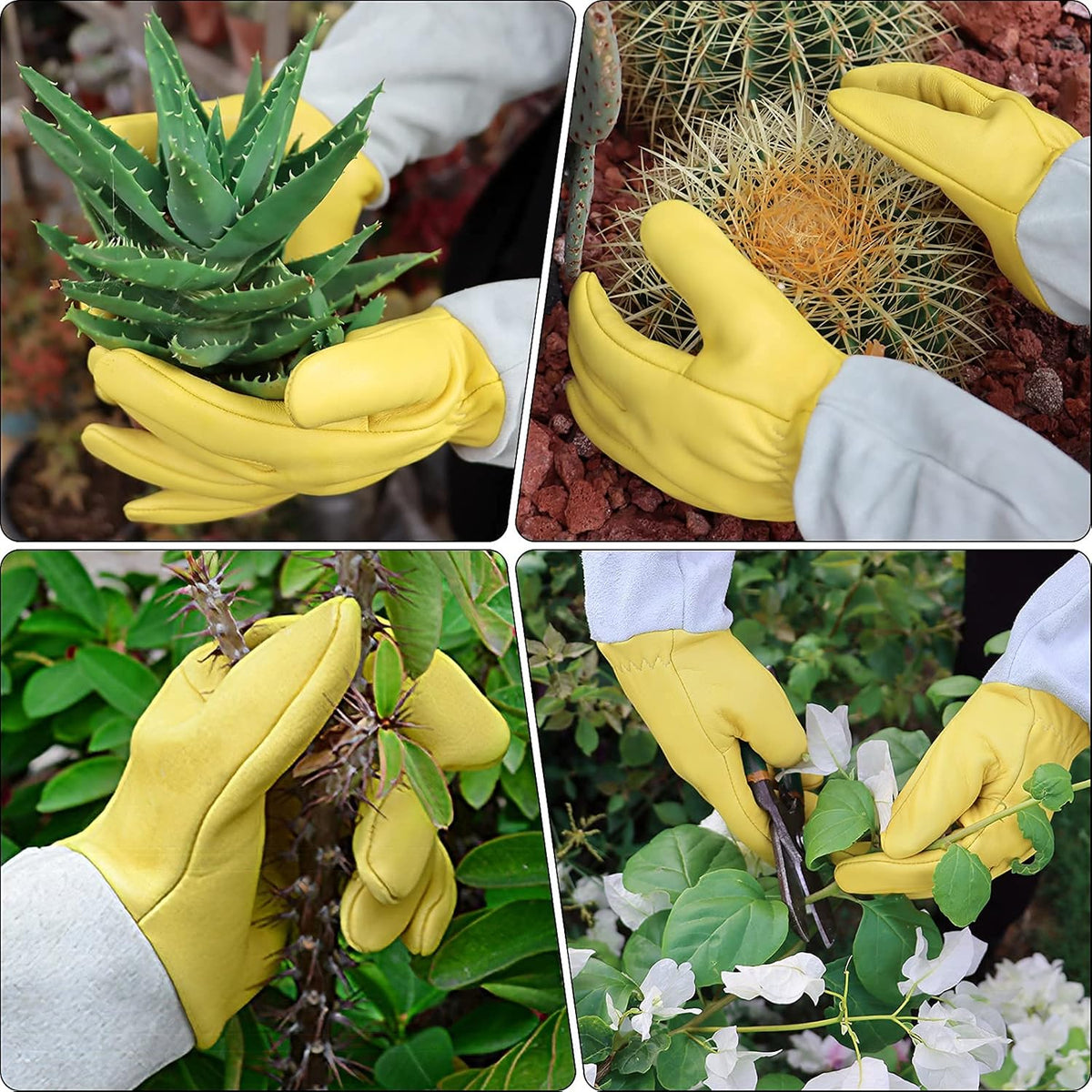 Thorn-Proof Gauntlet Gardening Gloves – Puncture-Resistant for Men & Women, Gift-Ready
