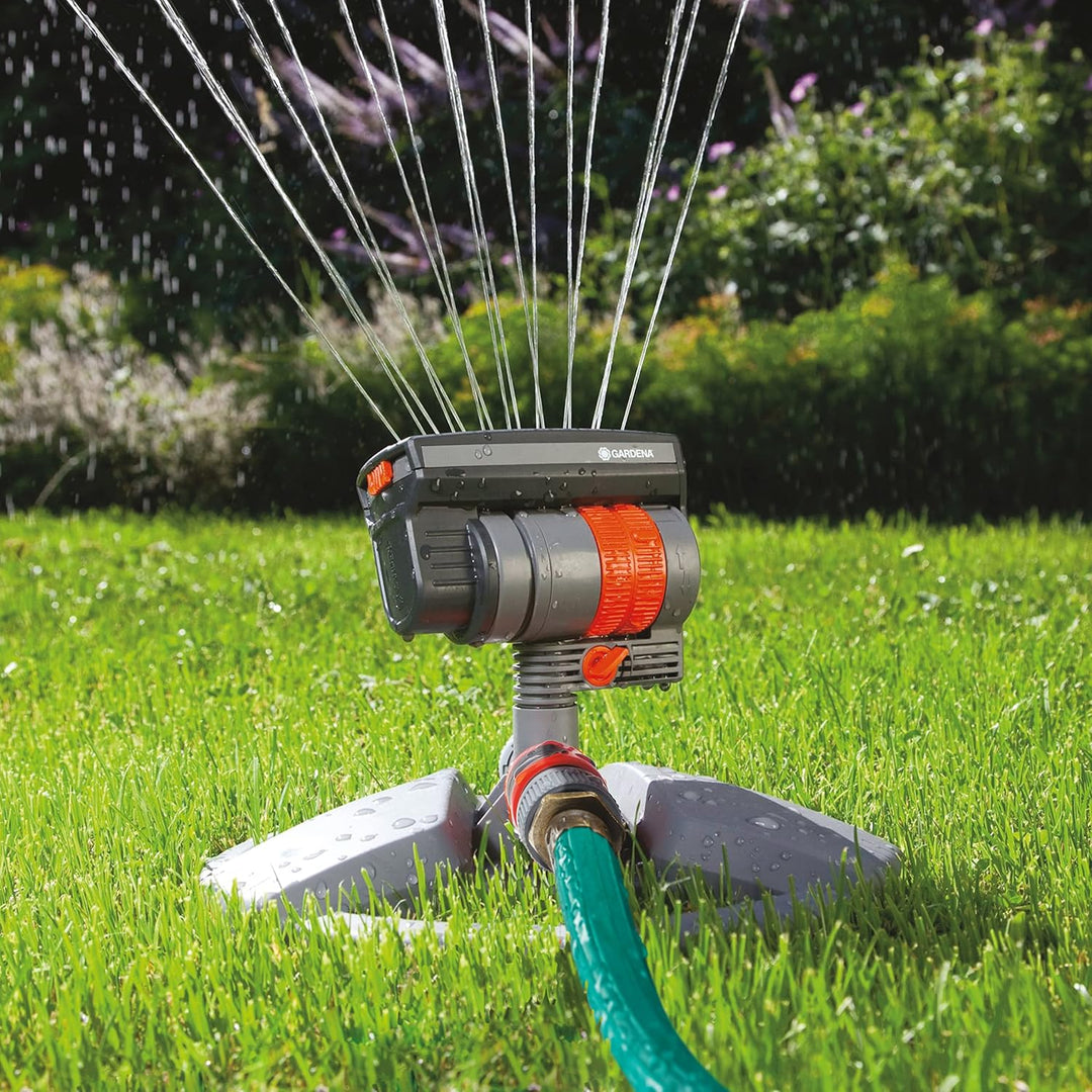 Oscillating Lawn & Garden Sprinkler – Covers 3,600 sq. ft., Durable Base for Even Watering