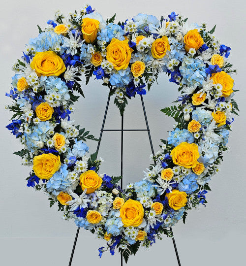 Sky Blue Yellow Heart Flower Seeds for Planting – Heirloom, Non-GMO, Bright Blooms, High Germination