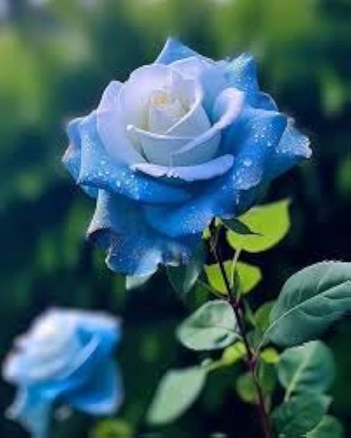 Dark Blue Multi-Color Rose Flower Seeds for Planting - Heirloom, Non-GMO, Hardy, High Germination Variety