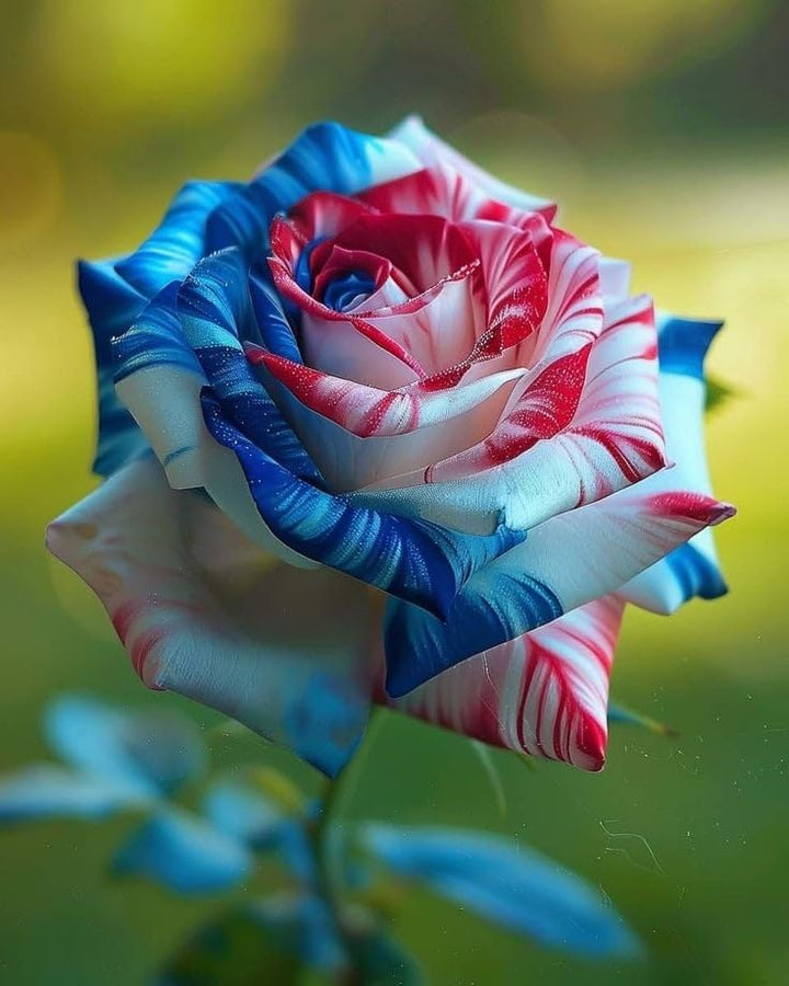 Dark Blue Multi-Color Rose Flower Seeds for Planting - Heirloom, Non-GMO, Hardy, High Germination Variety