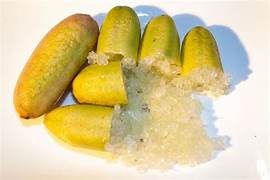 Yellow Gold Finger Lime fruit seeds for planting - Heirloom & Non-GMO Garden seeds, tangy citrus pearls for gardens