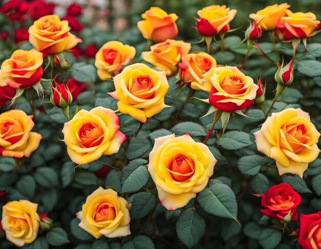 Yellow & Light Red Rose Flower Seeds for Planting – Heirloom, Non-GMO, High Germination Wildflower Mix