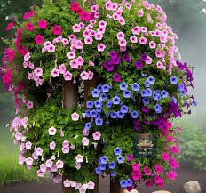 Mixed Hanging Petunia Flower seeds for Planting - Cottage Garden Essential, Heirloom &amp; GMO Free Seeds for Home Garden