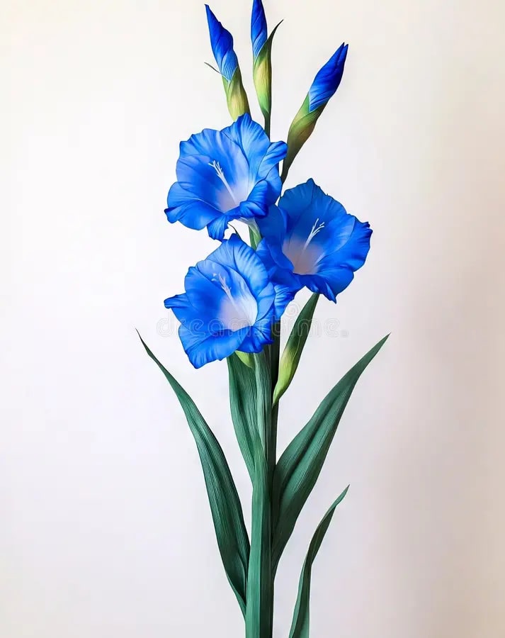 White Sky Blue Gladiolus Flower Seeds for Planting – Heirloom, Non-GMO, Shade Tolerant, High Germination