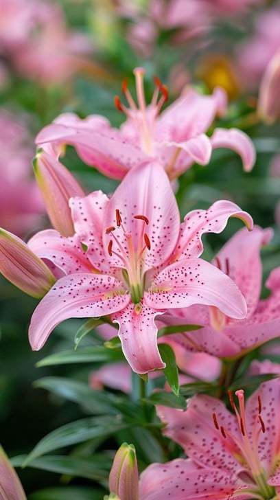 Pink Lilium Flower Seeds for Planting – Heirloom, Non-GMO, High Germination Organic Garden Seeds