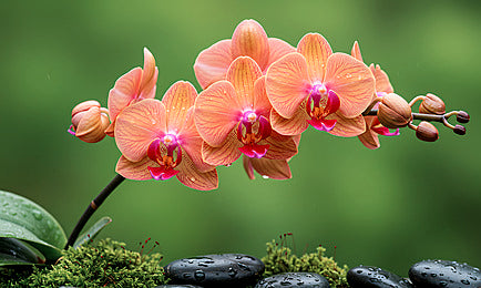 Orange White Phalaenopsis Orchid Flower Seeds for Planting – Hardy Variety, Heirloom & Non-GMO Garden Seeds