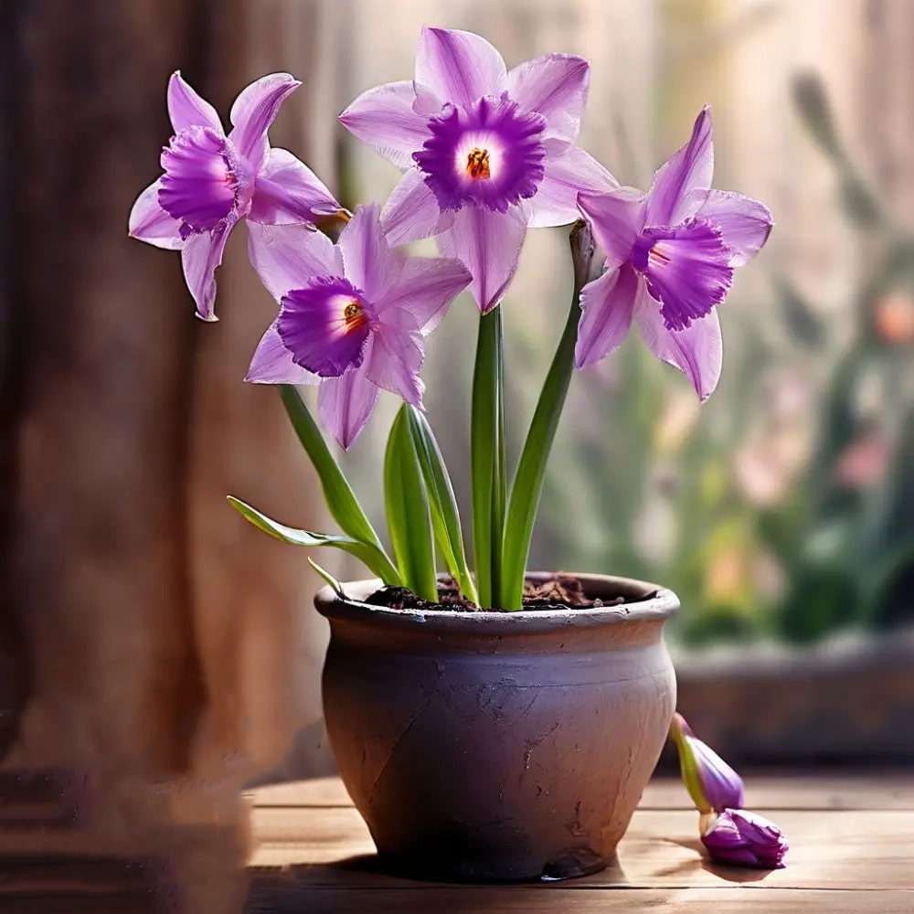 Purple Narcissus Flower Seeds for Planting – Heirloom, Non-GMO, Sun Loving, High Germination Seeds