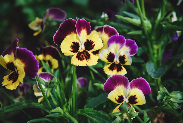 Dark Purple Yellow Pansy Flower Seeds for Planting – Heirloom, Non-GMO, Compact, High Germination