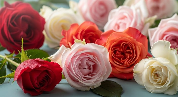 Red Multi-Colour Rose Flower Seeds for Planting | Heirloom Non-GMO High Germination Organic Garden Seeds