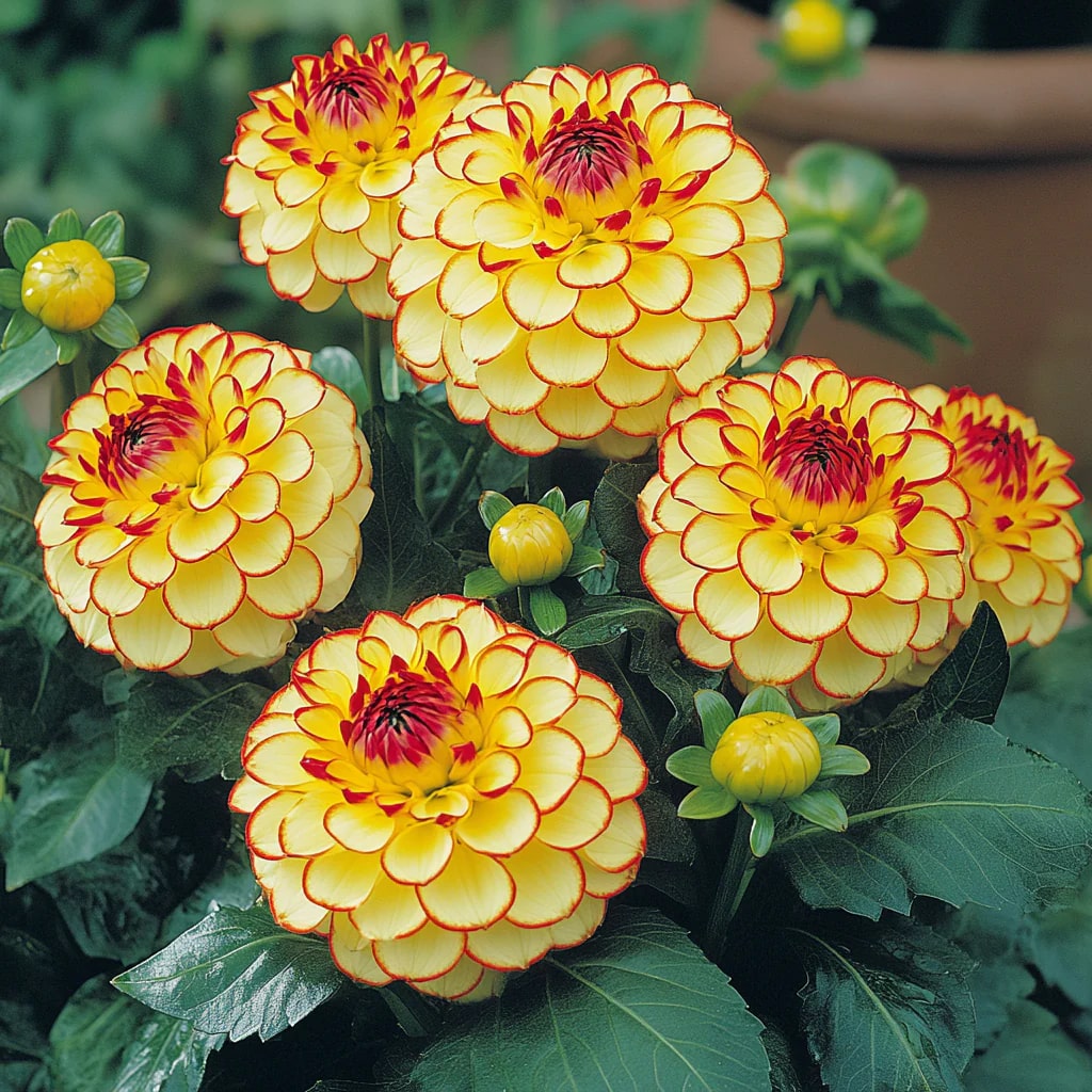Yellow Red Mix Dahlia Flower Seeds for Planting – Shade Tolerant, Heirloom &amp; Non-GMO Organic Garden Seeds