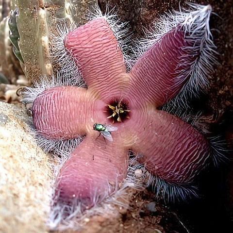 Burgundy Stapelia Seeds for Planting – Heirloom, Non-GMO, Fragrant Blossoms, High Germination