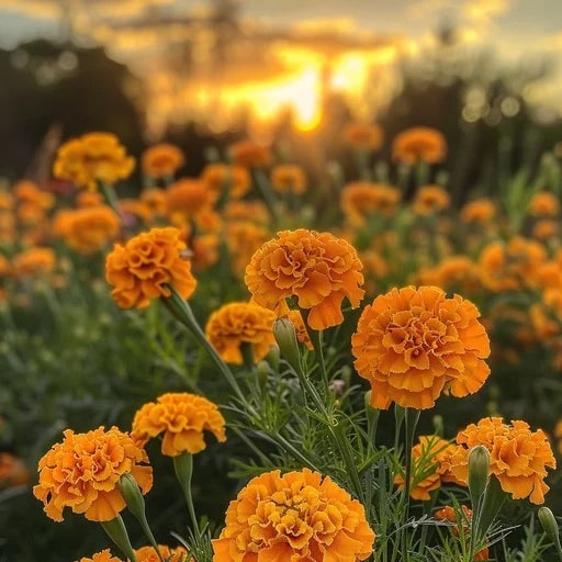 Marigold Flower Seeds for Planting – Wildflower Mix, Heirloom, Non-GMO, High Germination Organic Garden Seeds