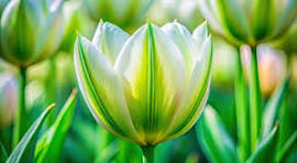 Tulip Green Flower Seeds for Planting - Perfect for Borders, Heirloom, Non-GMO, High Germination, 100pcs